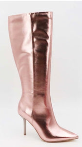 Light Pink Metallic Boots