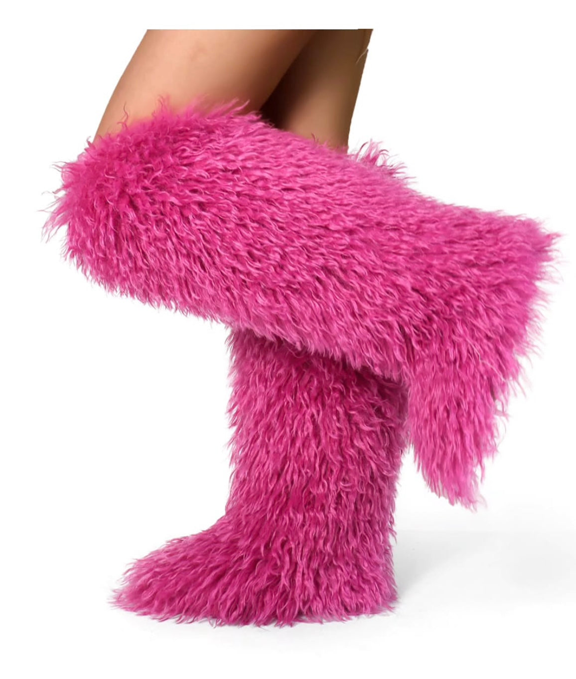 Pink Fur Boots