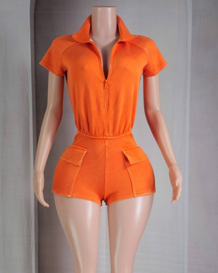 Orange Romper