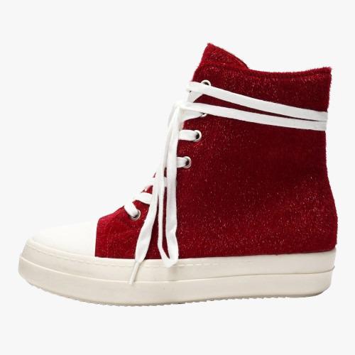 Red Fuzzy Sneakers