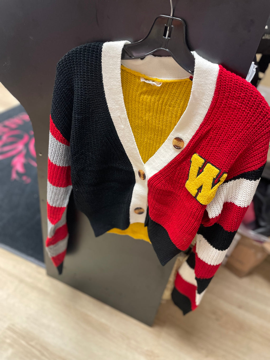 Red/Blk Cardigan