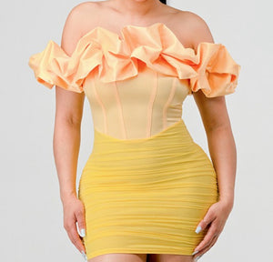 Lemon Ruffle Dress