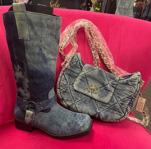 Denim Washed Boots