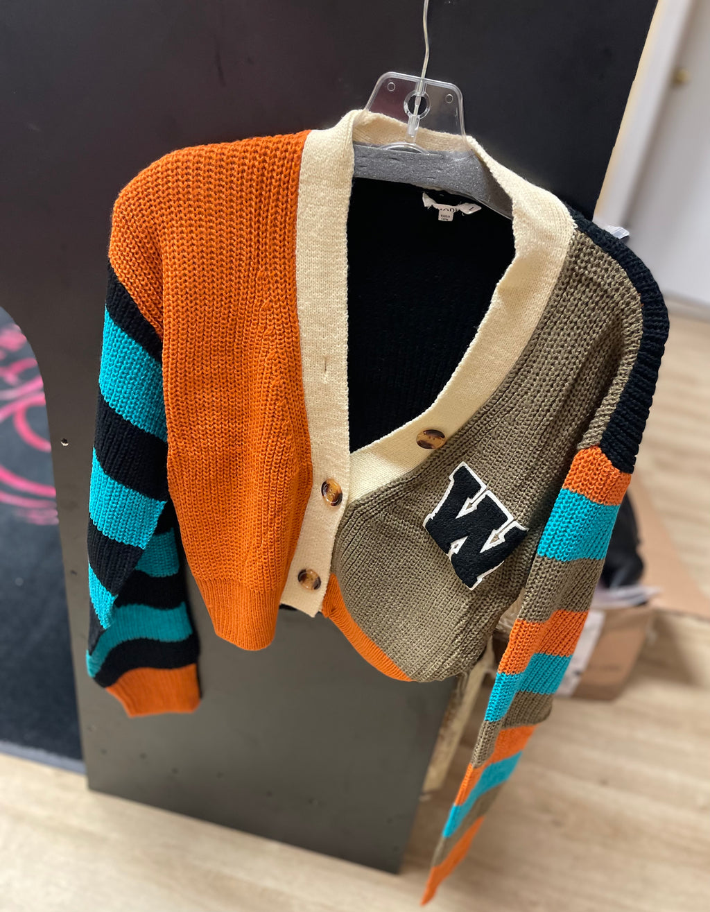 Orange/Olive Cardigan