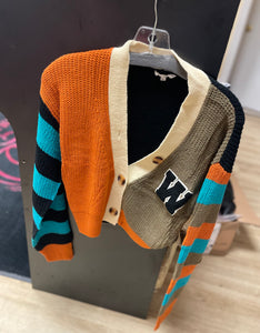 Orange/Olive Cardigan