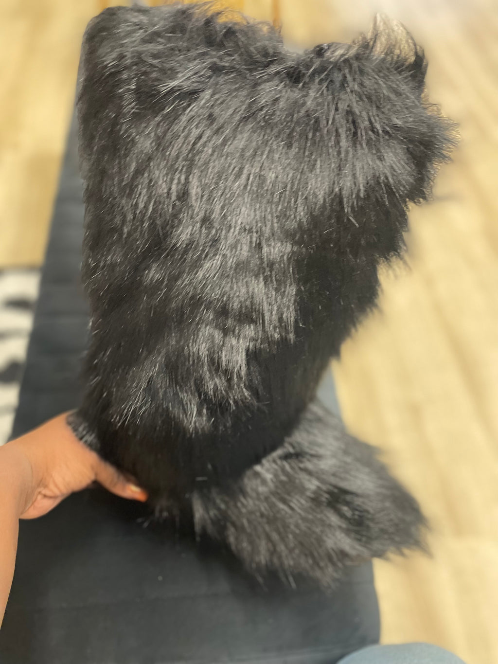 Black Fur Boots