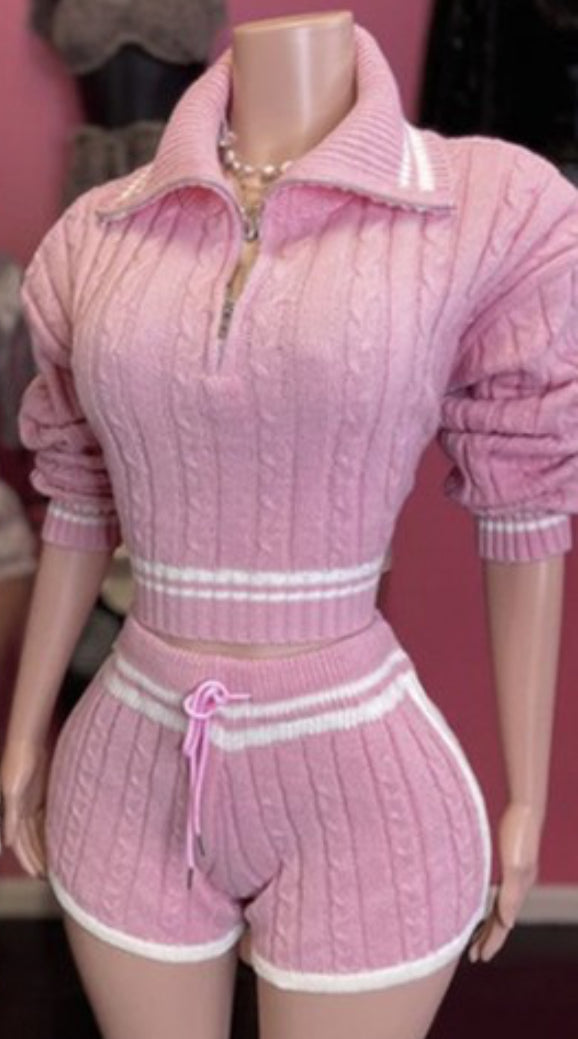 Pink Sweater Set