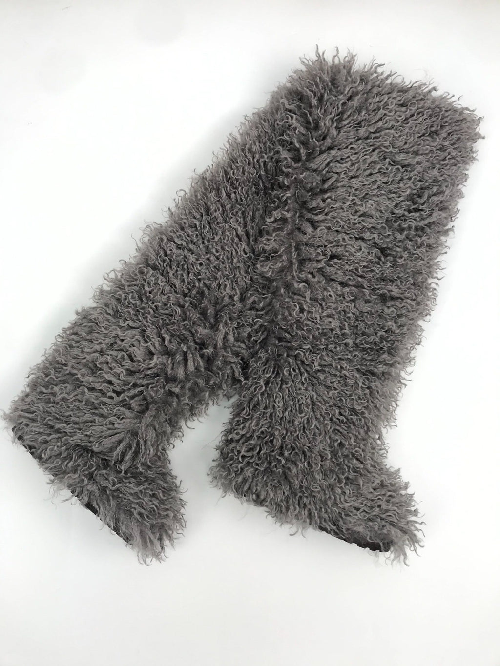 Gray Thigh High Fur Boots