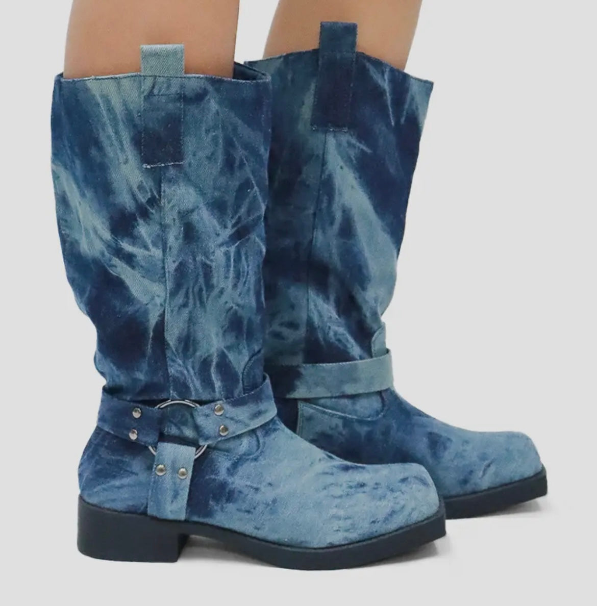Denim Washed Boots