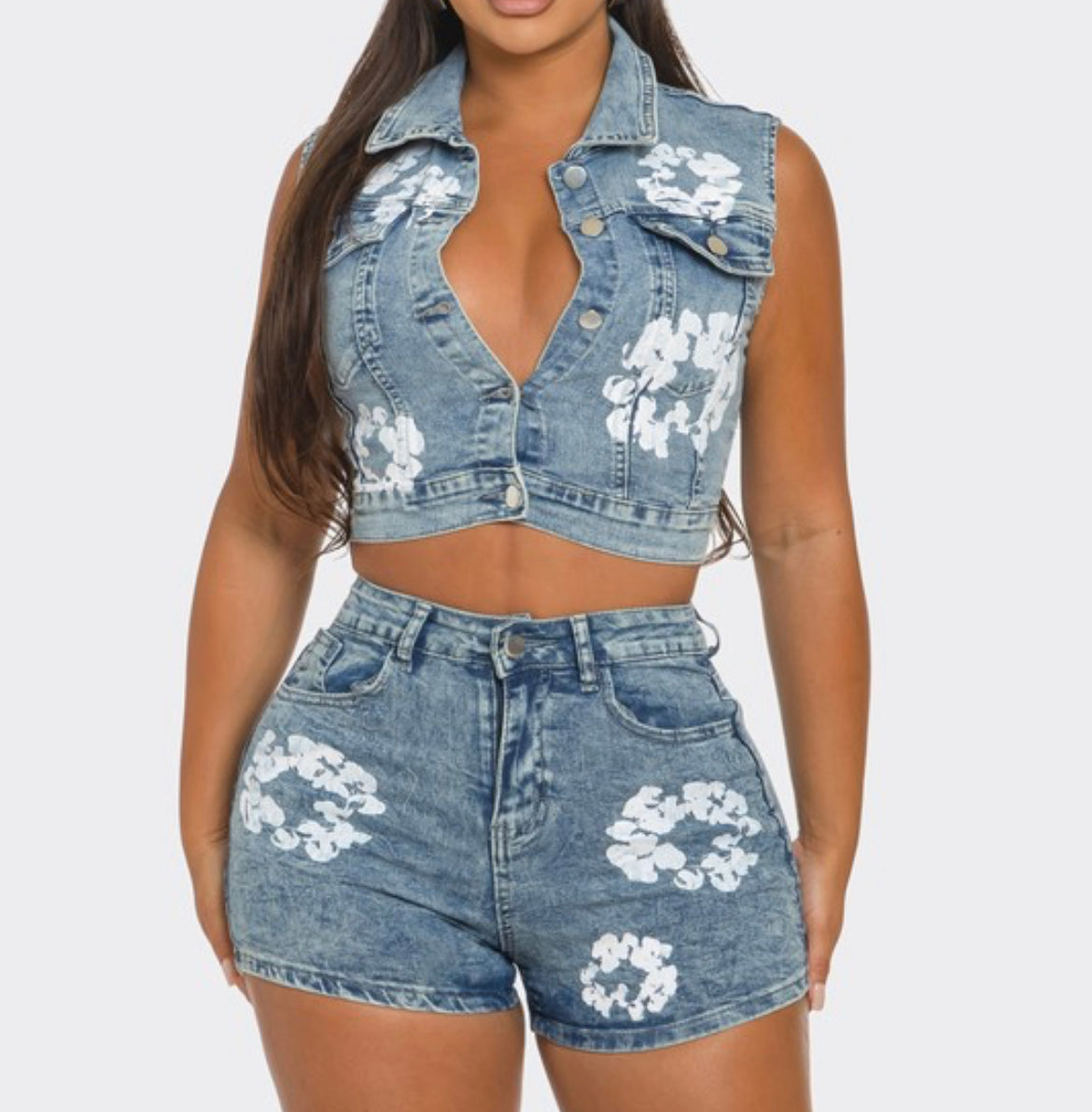 Denim Flower Set