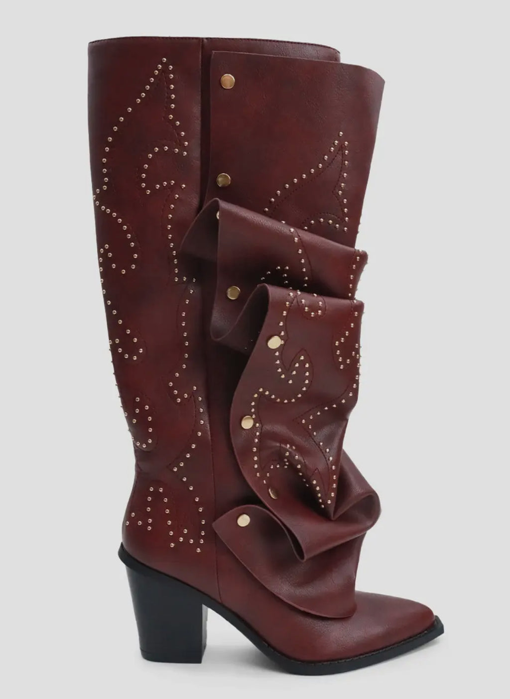 Burgundy Western Boots