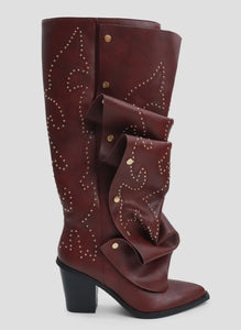 Burgundy Western Boots