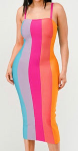 Rainbow Bandage Dress