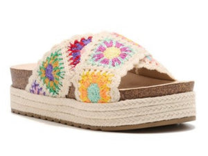 Beige Crochet Sandals