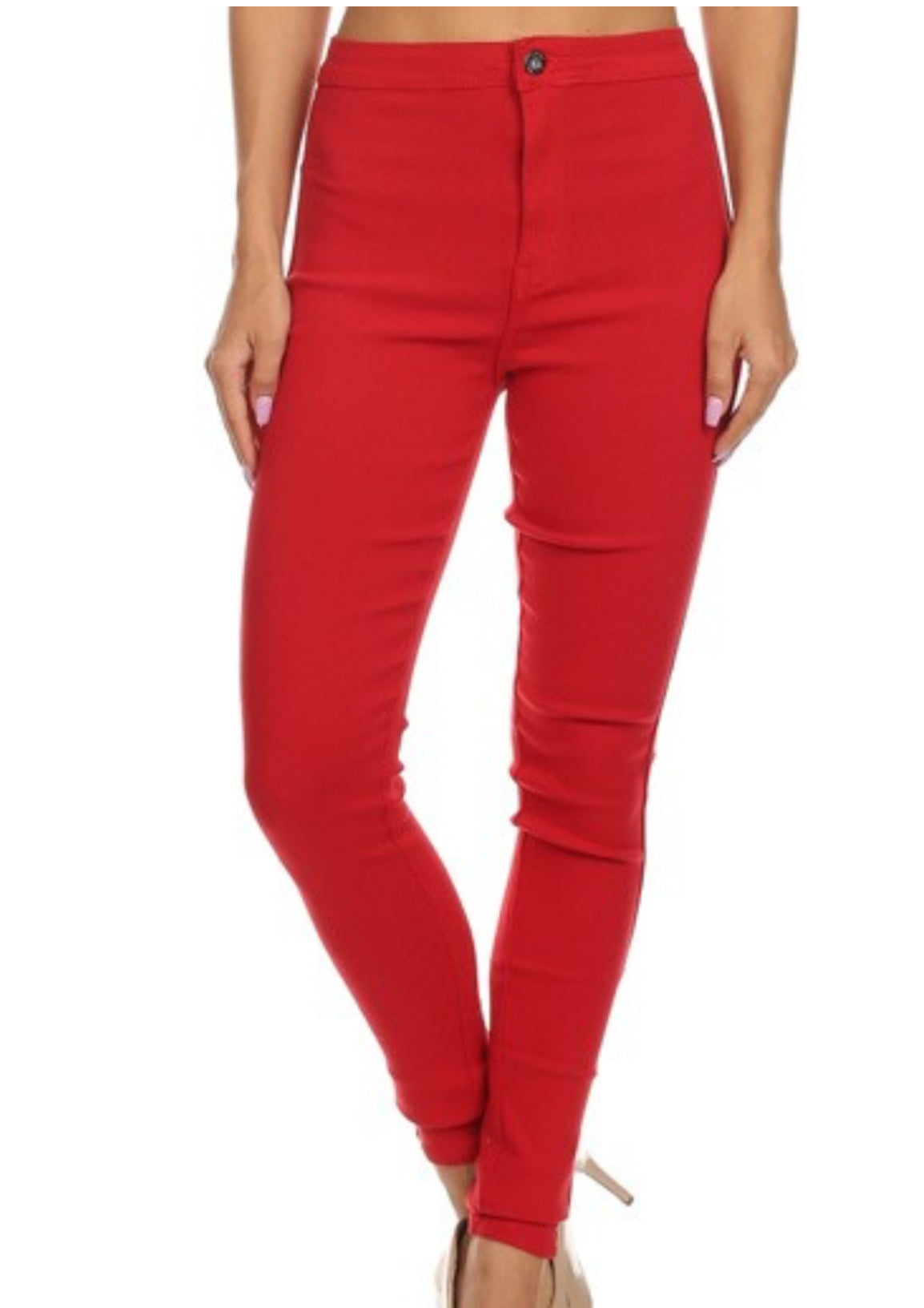 Red Hiwaist Jeans