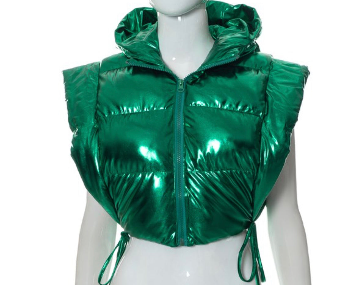 Green Metallic Vest