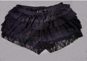 Black lace shorts