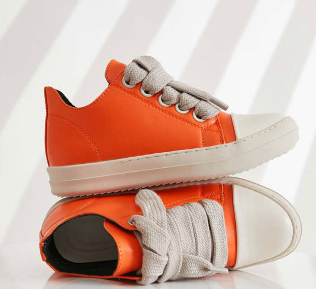 Orange Lo-Top Sneakers