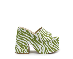 Green Mixed Heels