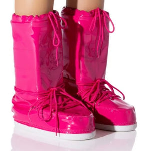 Fuschia Moon Boots